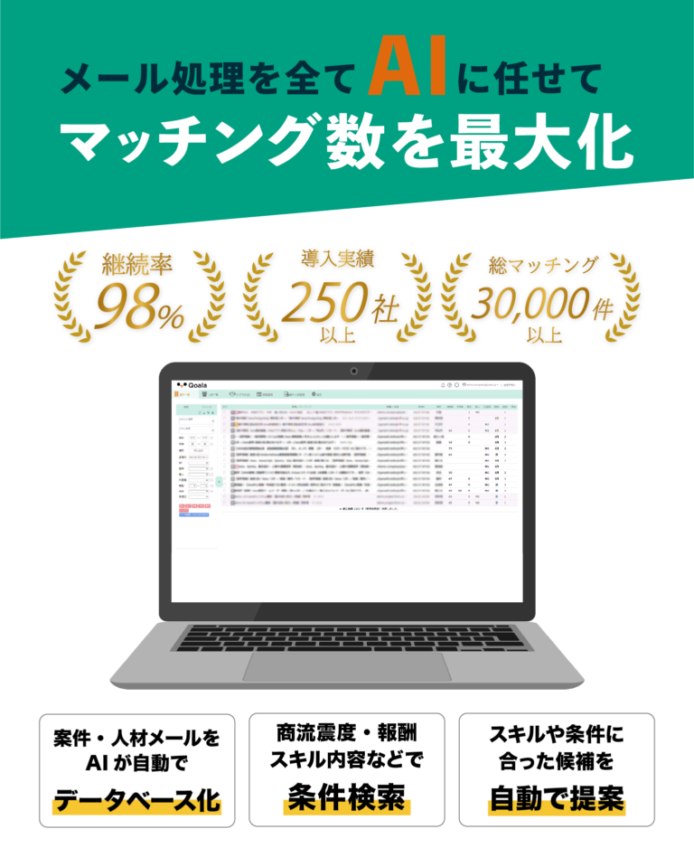 Qoala(コアラ)｜SES営業のDXを実現するマッチングAI